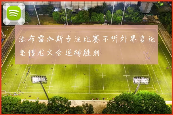 法布雷加斯专注比赛不听外界言论坚信尤文会逆转胜利